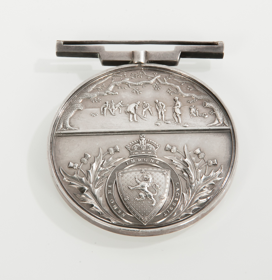 19TH CENTURY CURLING MEDAL
without hallmarks,