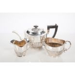 EDWARDIAN SILVER THREE-PIECE TEA SERVICE
maker Daniel George Collins, Birmingham 1904,