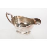 SILVER SAUCE BOAT
maker Henry Clifford Davis, Birmingham 1961, approximately 191g, 17.