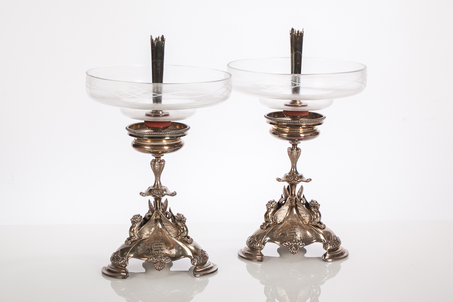 PAIR OF LATE VICTORIAN ELKINGTON CENTREPIECES
maker Elkington & Co.