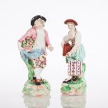 PAIR OF 19TH CENTURY DERBY PORCELAIN FIGURES
each modelled as gardeners,