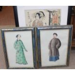 JAPANESE WOODBLOCK PRINT
depicting a geisha, 37cm x 24.