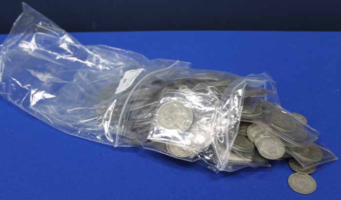 LARGE COLLECTION OF BRITISH PRE-1947 SILVER COINS
including half crowns dated 1932 (3), 1933 (3),