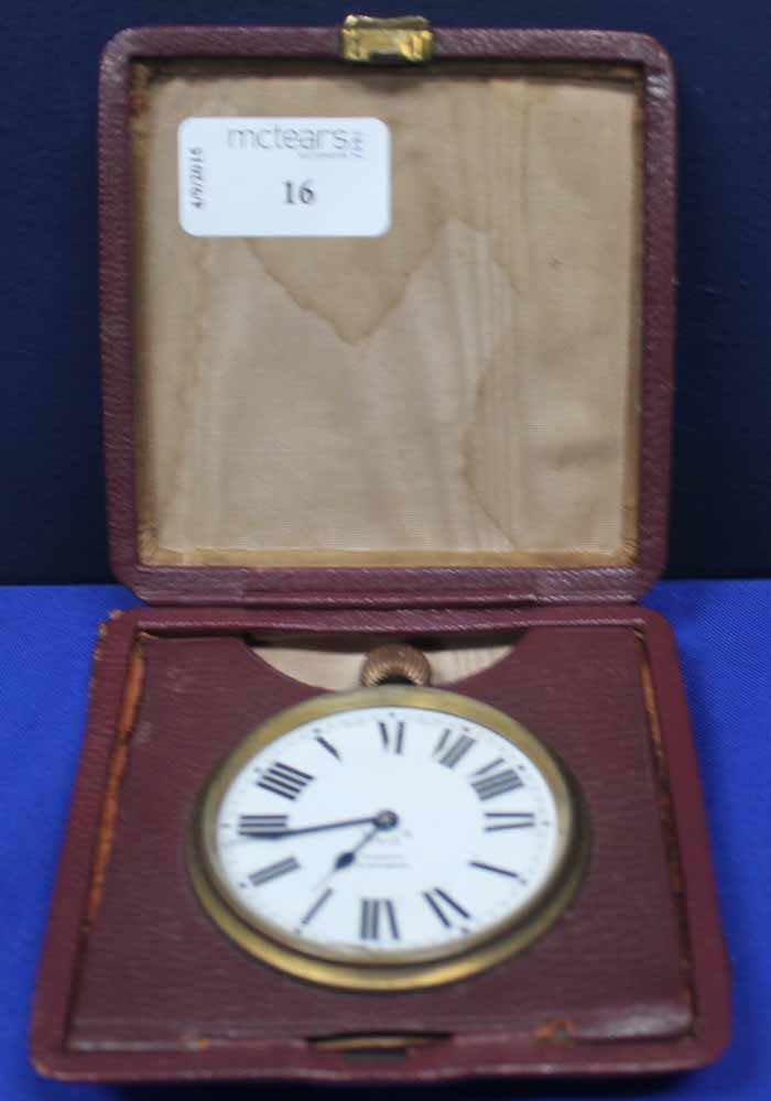 SORLEY OF GLASGOW EIGHT DAY GOLIATH POCKET WATCH
with its original case,