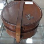 EARLY 20TH CENTURY LEATHER COLLAR BOX
finely stitched tan leather embossed with 'Collars' and with