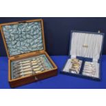 LOT OF CASED SILVER PLATED CUTLERY