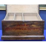 EARLY 20TH CENTURY OAK TRUNK
marked 'Paisley Photographic Society';