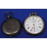 TWO SILVER POCKET WATCHES
including a E Harris & Co.