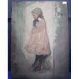 BRITISH SCHOOL (EALRY 20TH CENTURY),
STUDY OF A GIRL
oil on canvas,