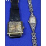 GENT'S CYMA NAVY STAR WATCH
together with a lady's marcasite cocktail watch (2)