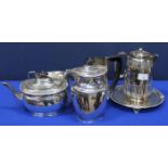 LARGE COLLECTION OF SILVER PLATE
including four piece tea service