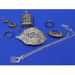 GROUP OF VARIOUS JEWELLERY AND OTHER ITEMS
including two titanium rings,