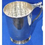 SILVER CHRISTENING CUP
Sheffield marks, single handle, engraved 'J.A.I.C', 8.