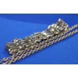 9CT GOLD GATE LINK BRACELET WITH PADLOCK CLASP
together with a 9ct gold chain, 17.