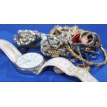 COLLECTION OF COSTUME JEWELLERY AND WATCHES
including a lady's Citizen dress watch,