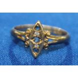 VICTORIAN STYLE SAPPHIRE AND DIAMOND RING
hallmarked 18ct gold