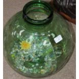 LARGE GREEN GLASS VASE