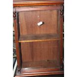 19TH CENTURY MAHOGANY TABLE TOP CABINET 
with two shelves