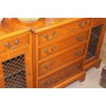 YEW WOOD BREAKFRONT SIDEBOARD