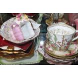 COLLECTION OF VICTORIAN AND LATER CERAMICS
including hand-painted Carltonware vase, cups, saucers,