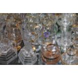 GROUP OF GLASS AND CRYSTALS
including a large cut crystal glass, 30.