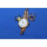 EARLY 20TH CENTURY LADY'S 18CT GOLD COCKTAIL WATCH
on a 9ct gold expandable strap;