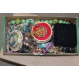 LOT OF VARIOUS COSTUME JEWELLERY
including necklaces, beads, watches,