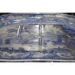 19TH CENTURY BLUE AND WHITE MEAT DISH