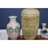 LARGE GERMAN CERAMIC VASE
together with a smaller vase,