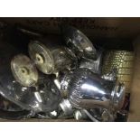 GOOD LOT OF SILVER PLATED ITEMS
including salvers, tea pots, cutlery,