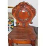 VICTORIAN OAK HALL CHAIR