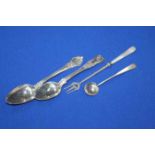 EARLY VICTORIAN KING'S PATTERN SILVER SPOON
Exeter mark; together with a Victorian silver spoon,