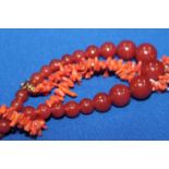 CORAL BEAD NECKLACE
and another necklace (2)