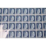 COLLECTION OF DEUTSCHES REICH POSTAGE STAMPS WITH HITLER BUSTS