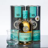 BRUICHLADDICH 10 YEAR OLD
Single Islay Malt Whisky with glass. 70 cl, 46% volume. In tube.