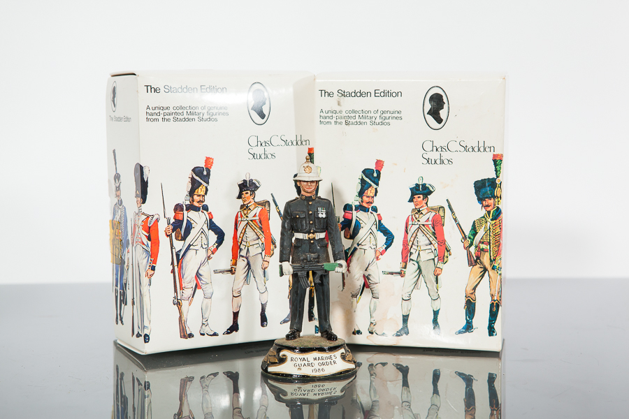 COLLECTION OF THREE HAND PAINTED MILITARY FIGURINES
by Chas Stadden,