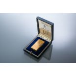DUNHILL 70 GOLD PLATED CIGARETTE LIGHTER
circa 1960, in original box leather box with instructions,