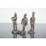 COLLECTION OF THREE BUCKINGHAM PEWTER MILITARY FIGURINES
each hand crafted and unpainted,