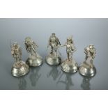 COLLECTION OF FIVE UNPAINTED MILITARY PEWTER FIGURINES
by Chas Stadden,