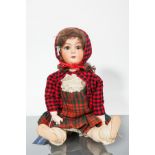 SIMON & HALBEG BISQUE HEADED GIRL DOLL
with closing eyes, composition arms and legs,