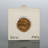 GOLD OLD HEAD VICTORIA FULL SOVEREIGN DATED 1877