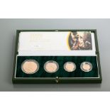 UNITED KINGDOM GOLD PROOF FOUR-COIN SOVEREIGN COLLECTION DATED 2006
comprising a £5 coin,