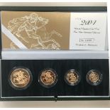 UNITED KINGDOM GOLD PROOF FOUR-COIN SOVEREIGN COLLECTION DATED 2004
comprising a £5 coin,