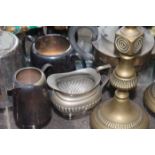 LARGE COLLECTION OF SILVER PLATED AND BRASSWARE