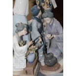 COLLECTION OF LLADRO AND NAO FIGURES
including a Lladro Geisha figure,a nao figure of a child,