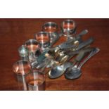 SELECTION OF SILVER ITEMS
including six napkin rings, a pepper shaker, various teaspoons,