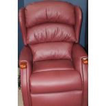 MODERN LEATHER UPHOLSTERED ELECTRIC RECLINING CHAIR