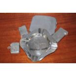 SELECTION OF SILVER SMOKING RELATED ITEMS
including a silver ash tray,
