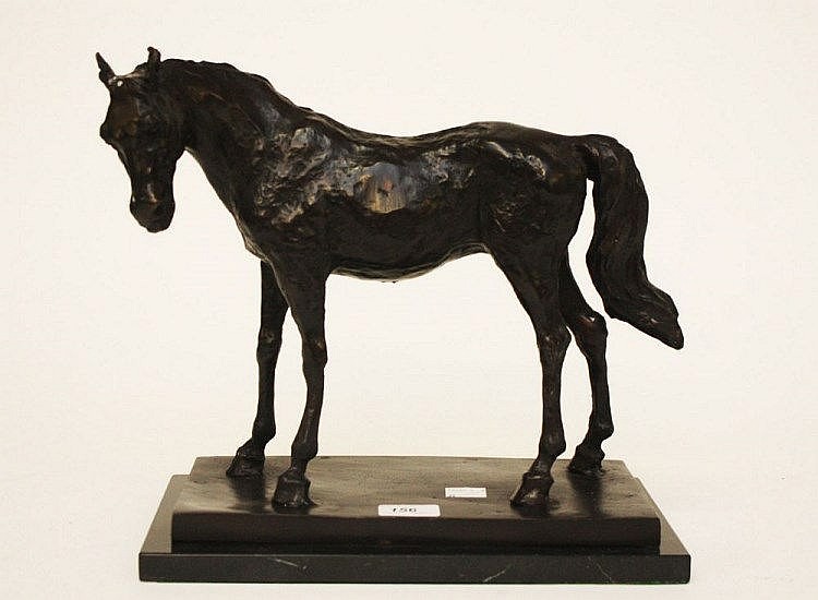 AN ATTRACTIVE BRONZE STUDY,  modelled as