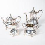 A VICTORIAN SILVER TEA AND COFFEE SERVIC